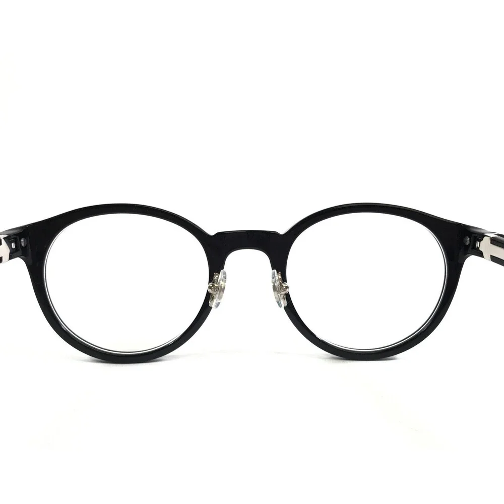 Cartier Eyeglasses Frames CT0312O 001 Black Silver Round Full Rim 50-22-145